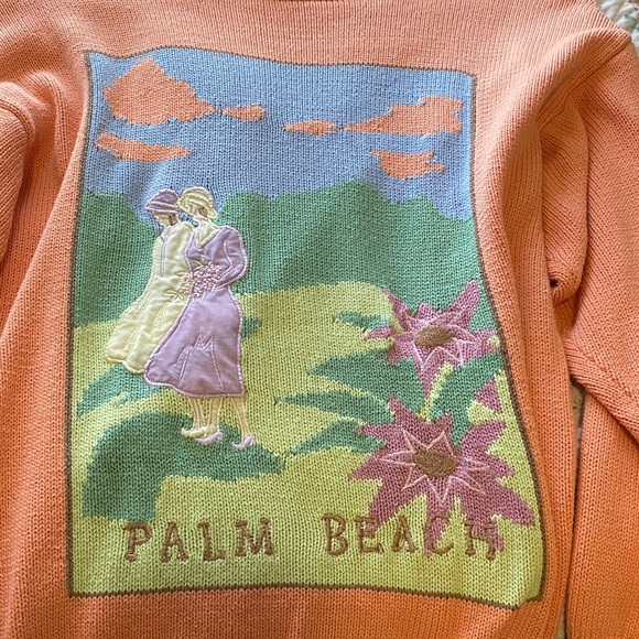Palm Beach Graphic Sweater - Peach - Picture 2 of 4